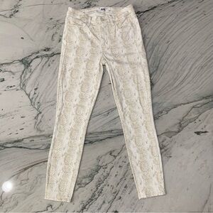 Paige Jeans Womens 28, 27.5” Inseam Hoxton Ankle Mid Rise‎ Skinny Snake P…
